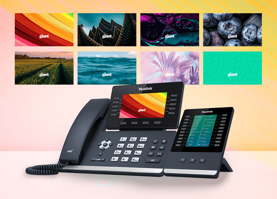 New Yealink VoIP Phone Backgrounds Now Available: Dive into a World of Color with Giants Phone System!